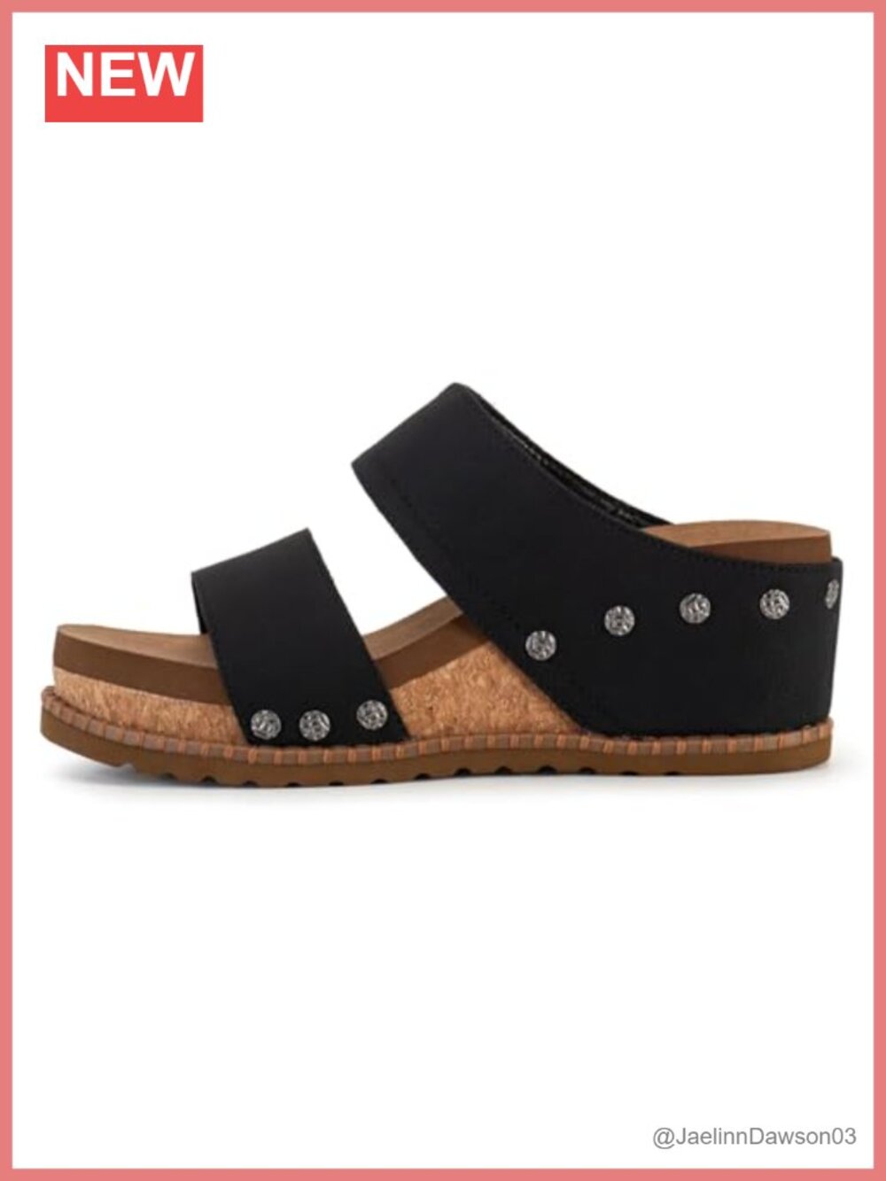 Platform Wedge Sandal with Slingback Strap and Cushioned Footbed